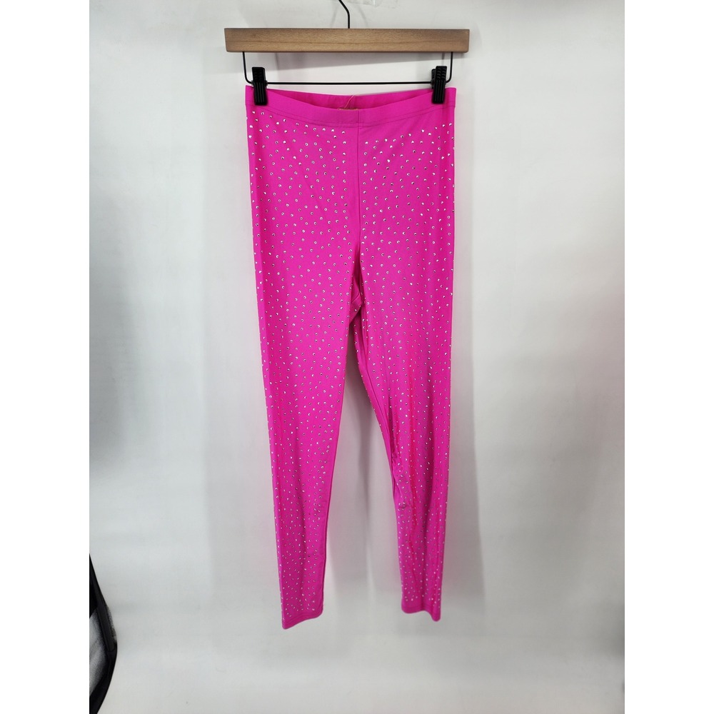 Daisy Women Hot Pink Rhinestone Cropped Zip Jacket and Leggings Set Medium - Picture 5 of 14
